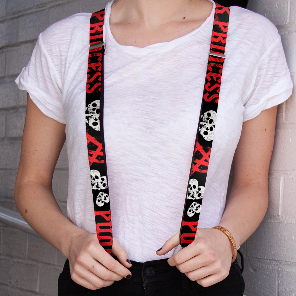 Suspenders - Punk Princess Black/Red/White Suspenders Buckle-Down