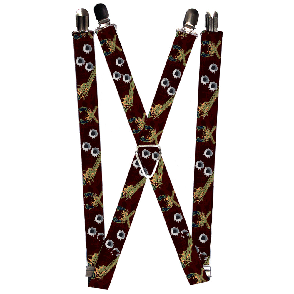 Suspenders - Revolvers Purple/Green