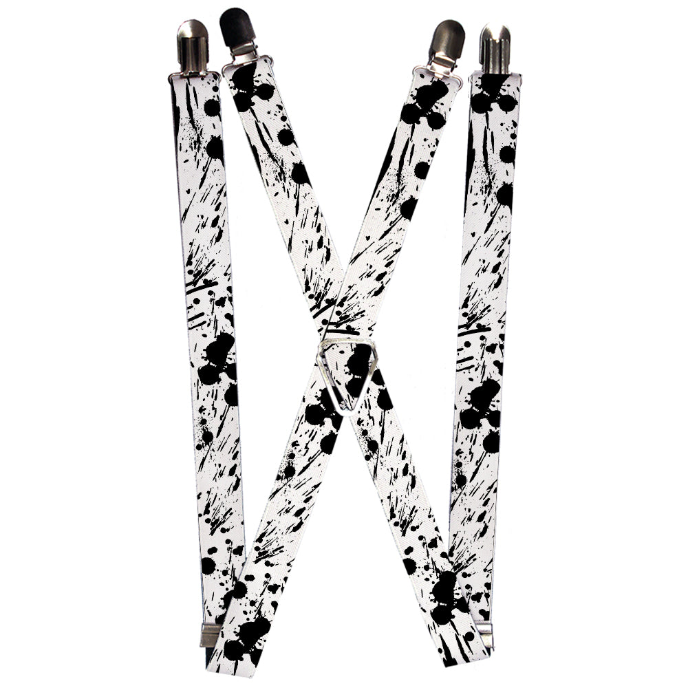 Suspenders - Splatter White/Black Suspenders Buckle-Down 1.0-Inch Wide Regular