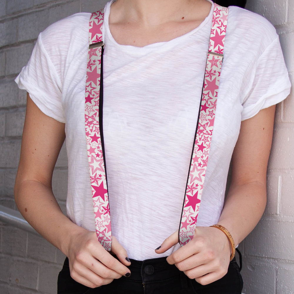 Suspenders - Stargazer White/Pink Suspenders Buckle-Down