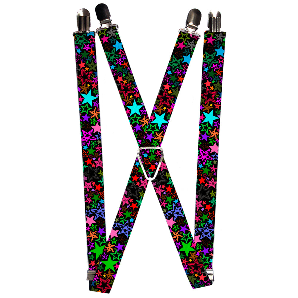 Suspenders - Stargazer Black/Multi Color Suspenders Buckle-Down 1.0-Inch Wide Regular
