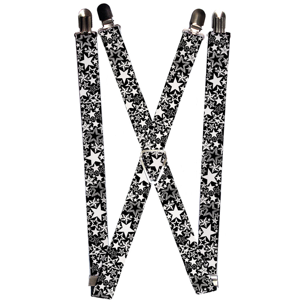Suspenders - Stargazer Black/White Suspenders Buckle-Down 1.0-Inch Wide Regular