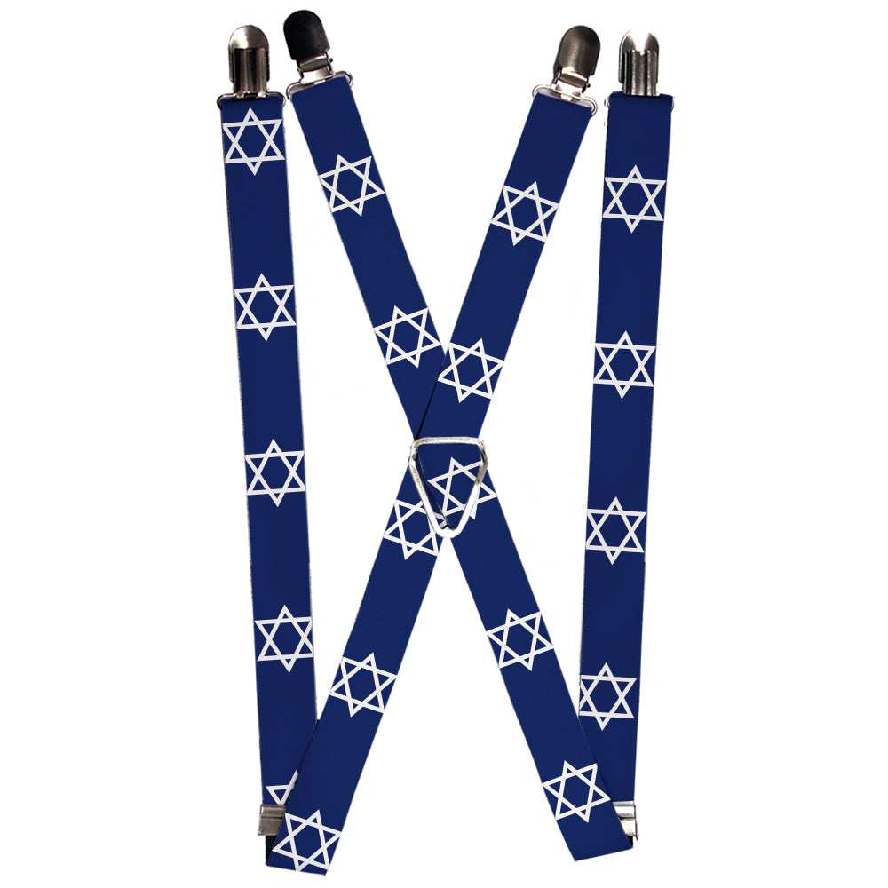 Suspenders - Star of David Suspenders Buckle-Down 1.0-Inch Wide Regular