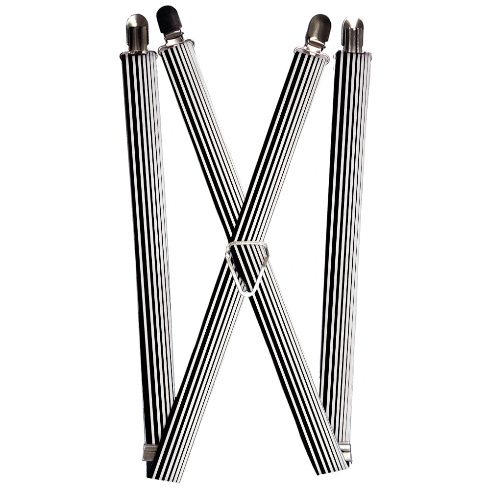 Suspenders - Stripe Transition Black/White Suspenders Buckle-Down 1.0-Inch Wide Regular