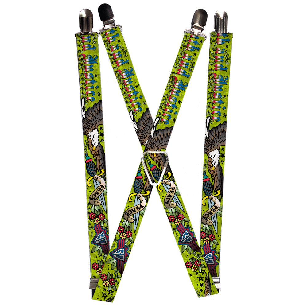 Suspenders - Truth and Justice Green