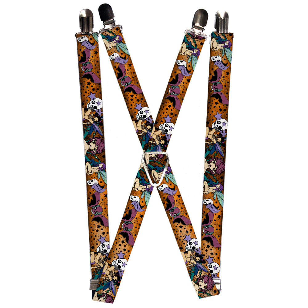 Suspenders - Tattoo Johnny-Fairy Gothic Suspenders Tattoo Johnny 1.0-Inch Wide Regular