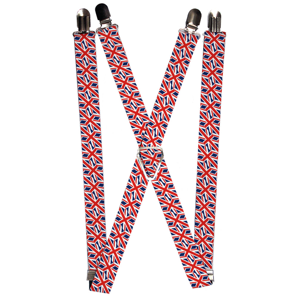 Suspenders - United Kingdom Flags Diagonal