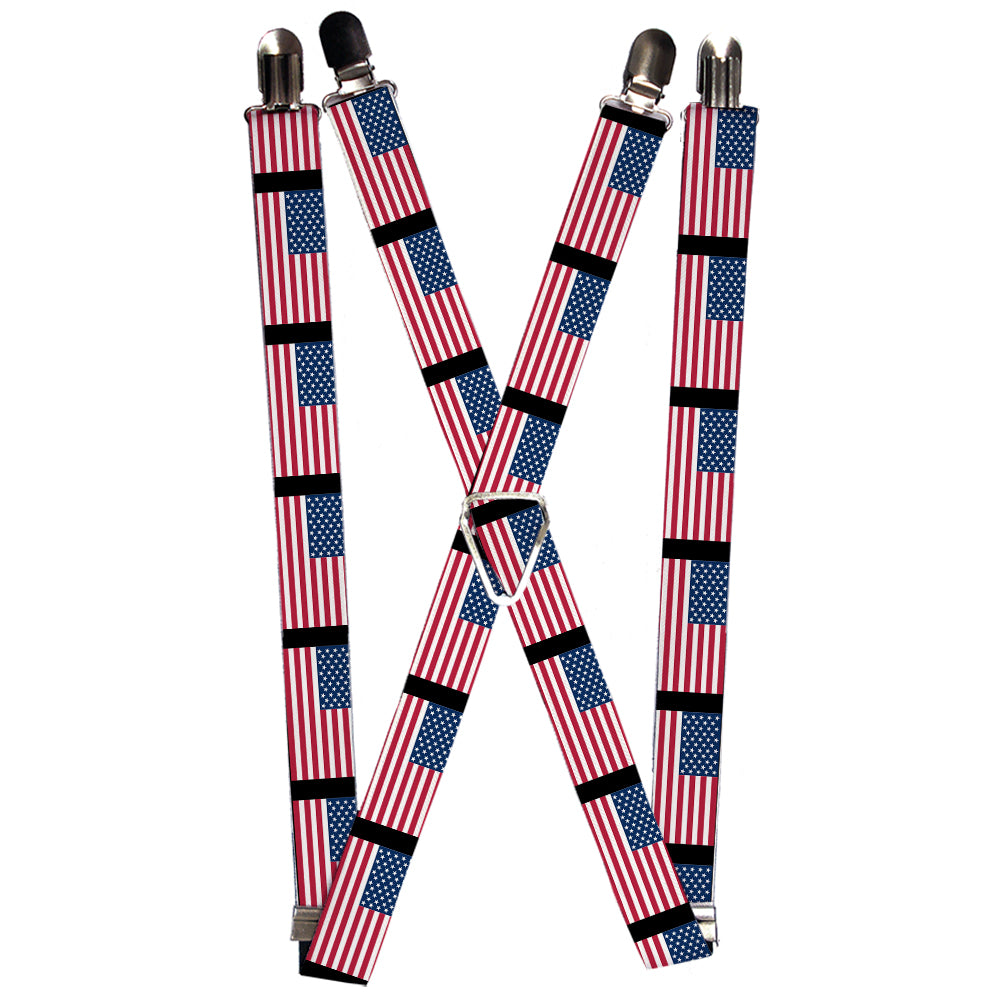 Suspenders - United States Flags