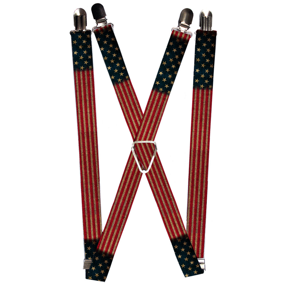 Suspenders - Vintage US Flag Stretch