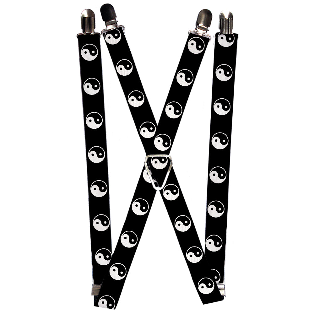Suspenders - Yin Yang Symbol Black/White