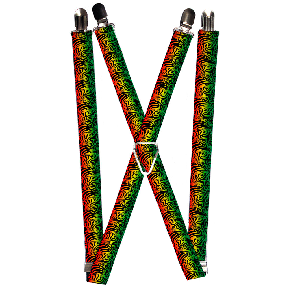 Suspenders - Zebra Head Rasta Suspenders Buckle-Down 1.0-Inch Wide Regular