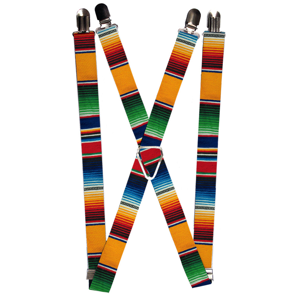 Suspenders - Zarape2 Vertical Multi Color Stripe Suspenders Buckle-Down