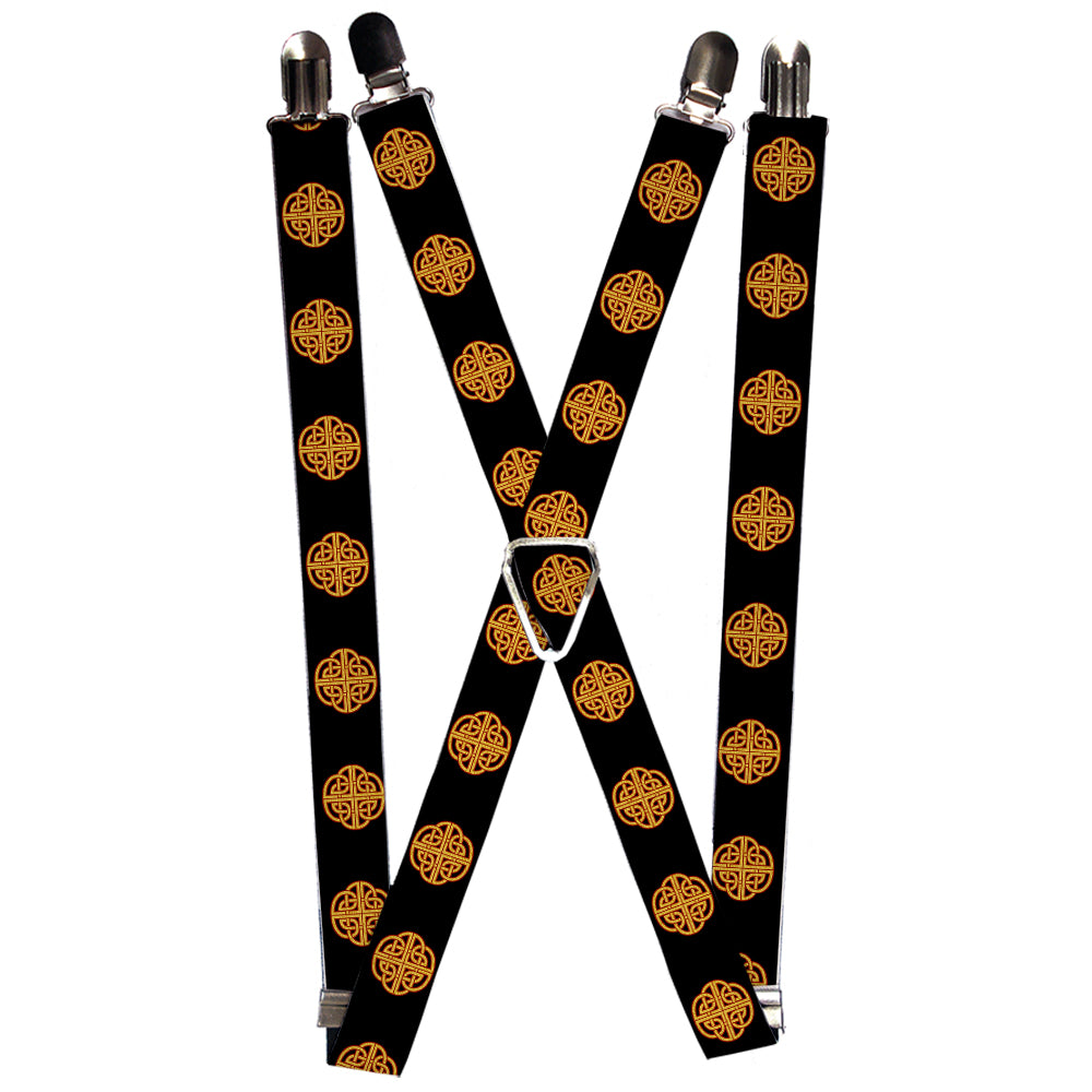 Suspenders - Celtic Knot Black/Burgundy/Gold Suspenders Buckle-Down 1.0-Inch Wide Regular