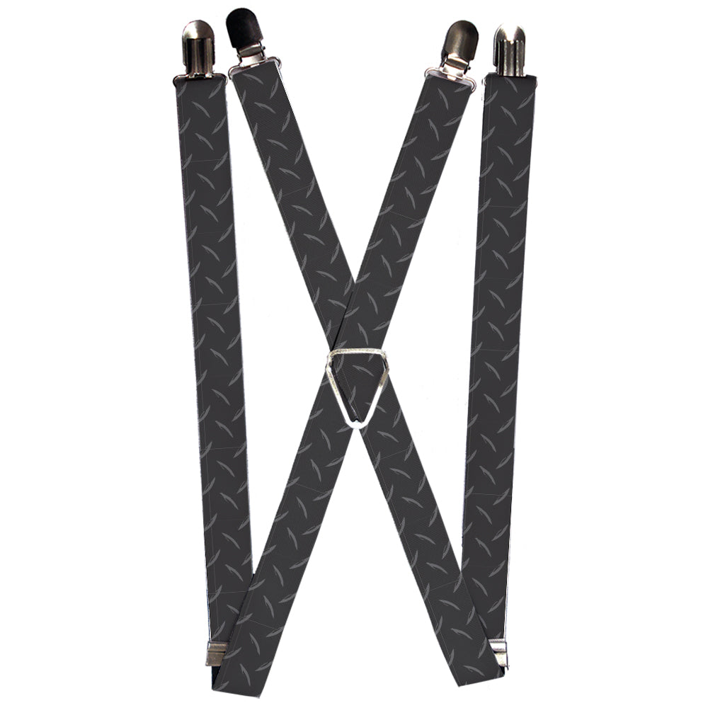 Suspenders - Diamond Plate Grays Suspenders Buckle-Down