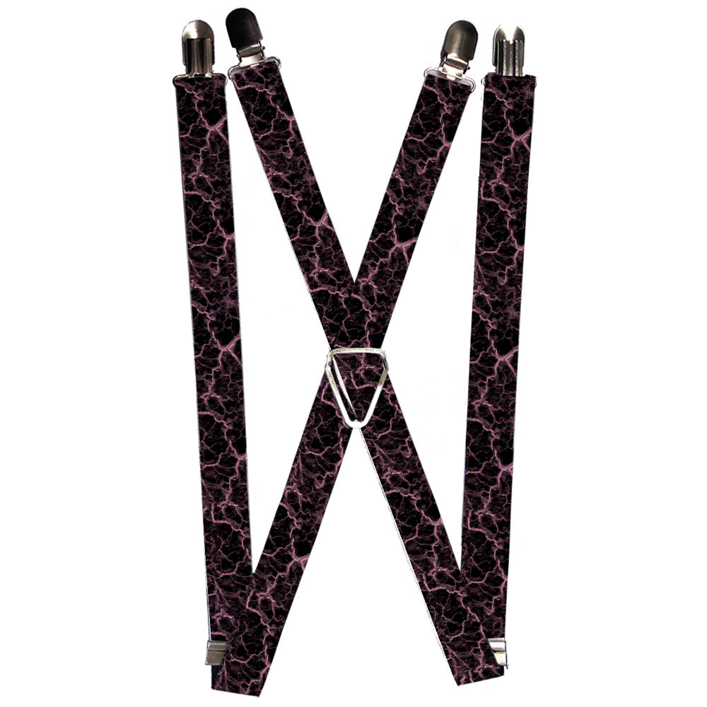 Suspenders - 1.0" - Marble Black/Baby Pink Suspenders Buckle-Down   