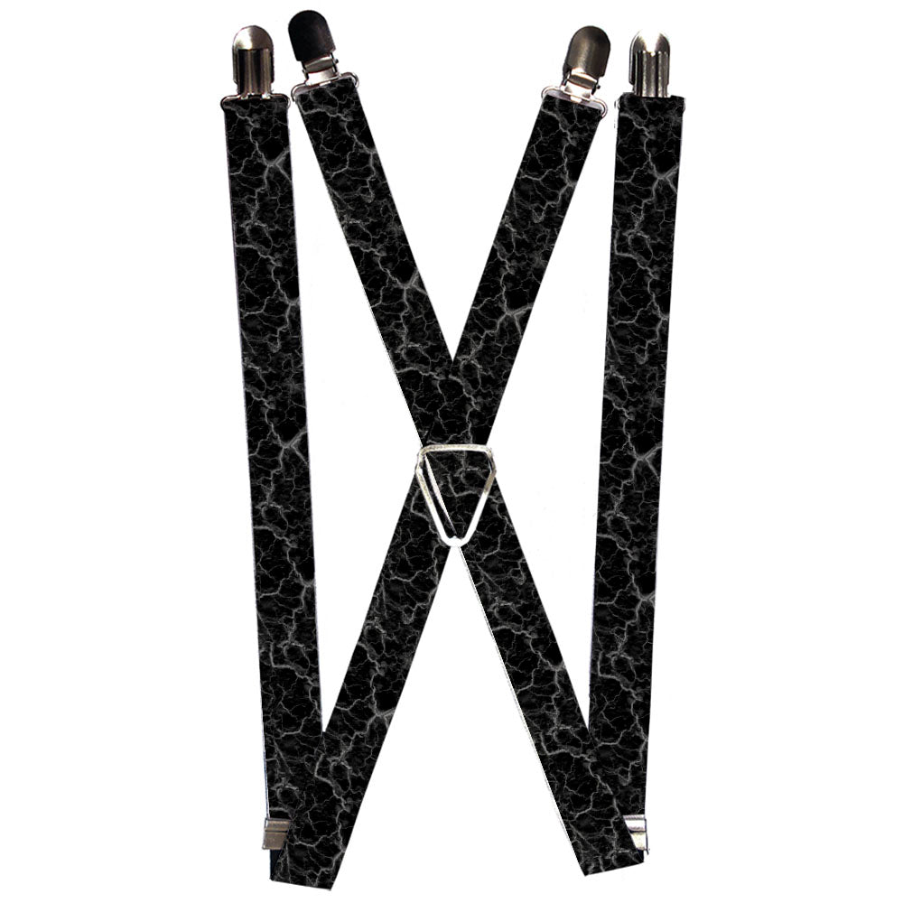 Suspenders - 1.0" - Marble Black/Charcoal Gray Suspenders Buckle-Down   