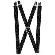 Suspenders - 1.0" - Marble Black/Charcoal Gray Suspenders Buckle-Down   