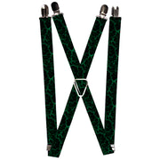 Suspenders - 1.0" - Marble Black/Green Suspenders Buckle-Down   