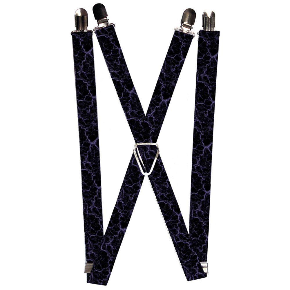Suspenders - 1.0" - Marble Black/Purple Suspenders Buckle-Down   