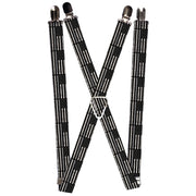 Suspenders - 1.0" - Thin Gray Line Flag Weathered Black/Grays Suspenders Buckle-Down