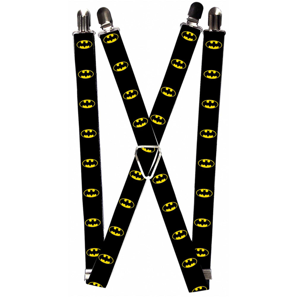 Suspenders - Batman Shield Black/Yellow