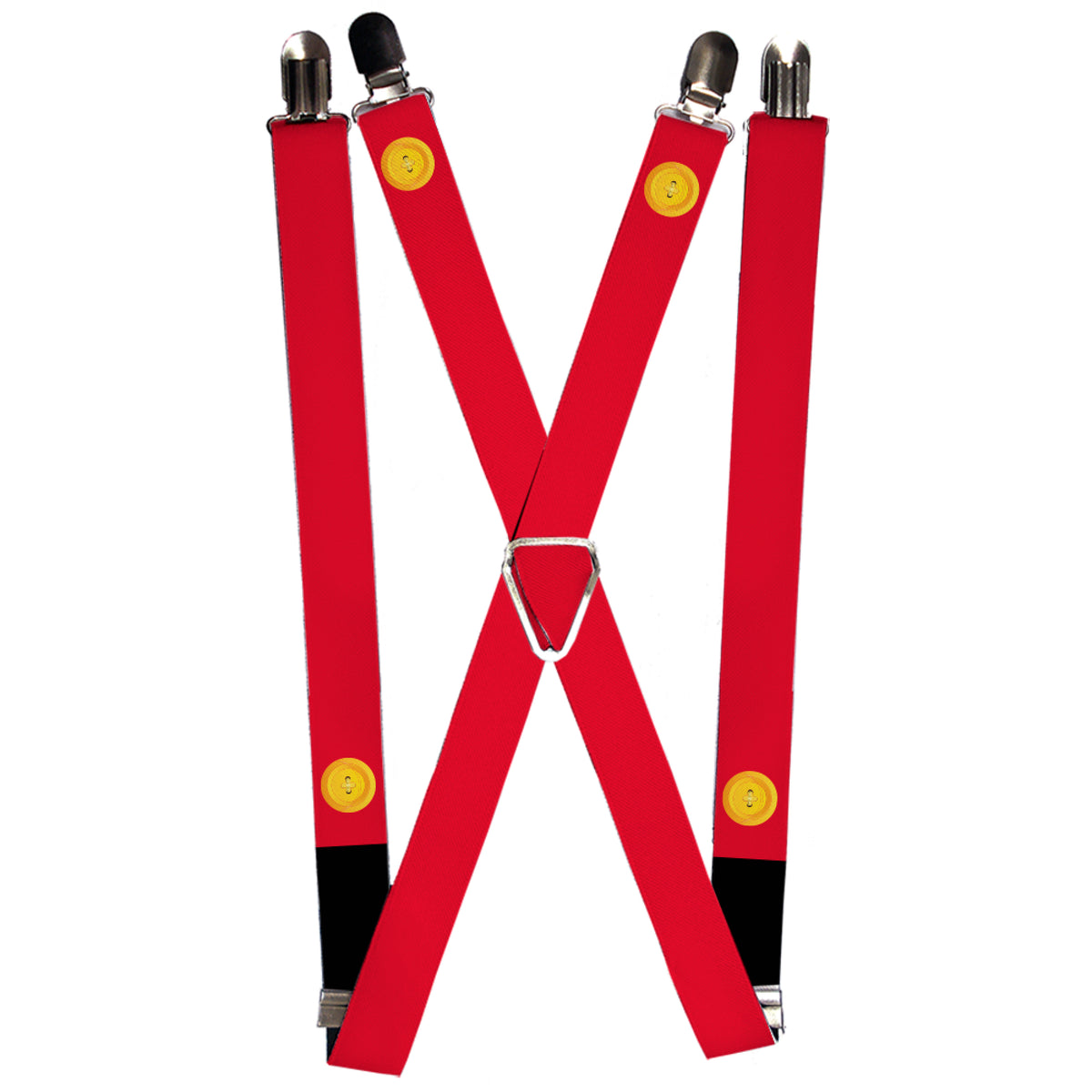 Suspenders - Mickey Mouse Bounding Buttons Black/Red/Yellows Suspenders Disney