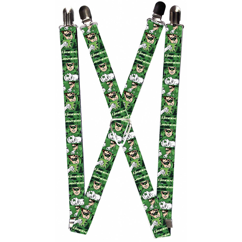 Suspenders - Green Lantern Green Glow w/Text