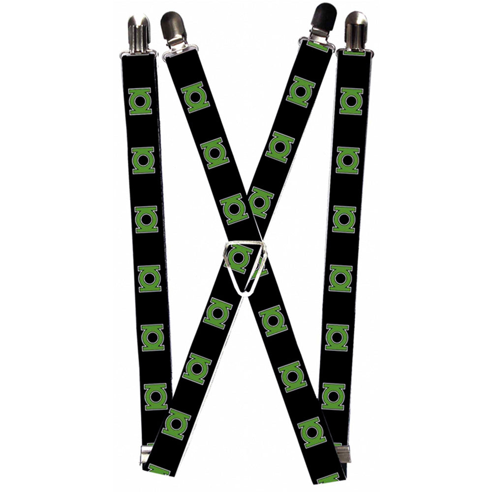 Suspenders - Green Lantern Logo Black/Green
