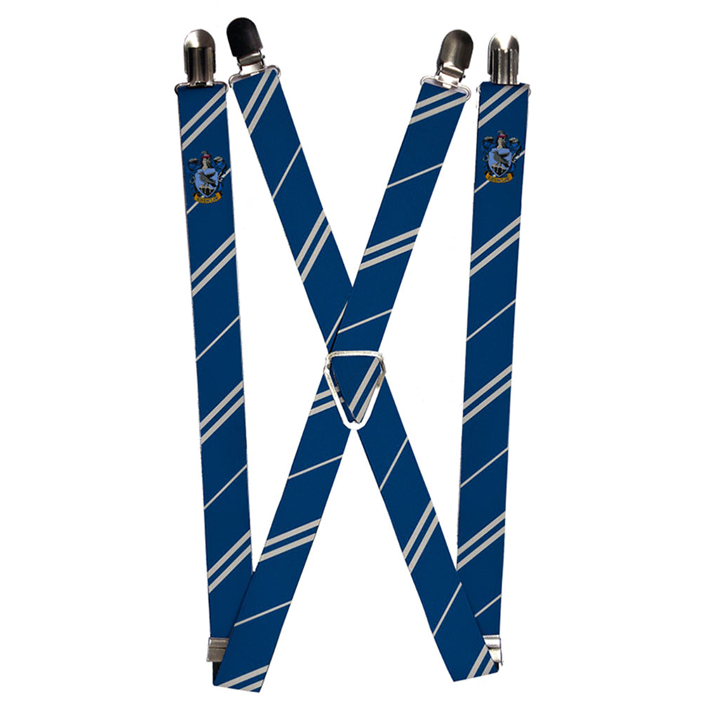 Suspenders - RAVENCLAW Crest/Stripe Blue/Gray Suspenders Harry Potter 1.0-Inch Wide Regular
