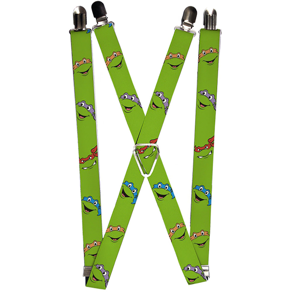 Suspenders - Classic Teenage Mutant Ninja Turtles Turtle Expressions Green Suspenders Teenage Mutant Ninja Turtles 1.0-Inch Wide Regular