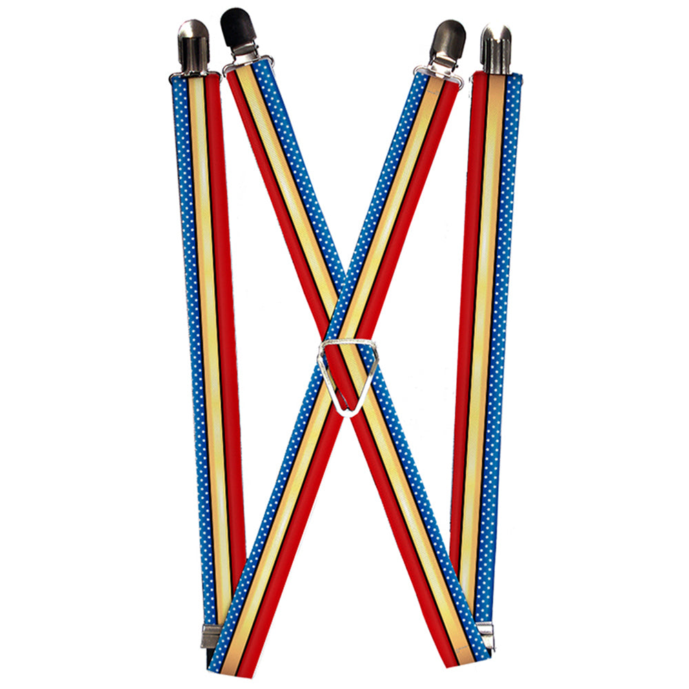 Suspenders - Wonder Woman Stripe/Stars Red/Gold/Blue/White