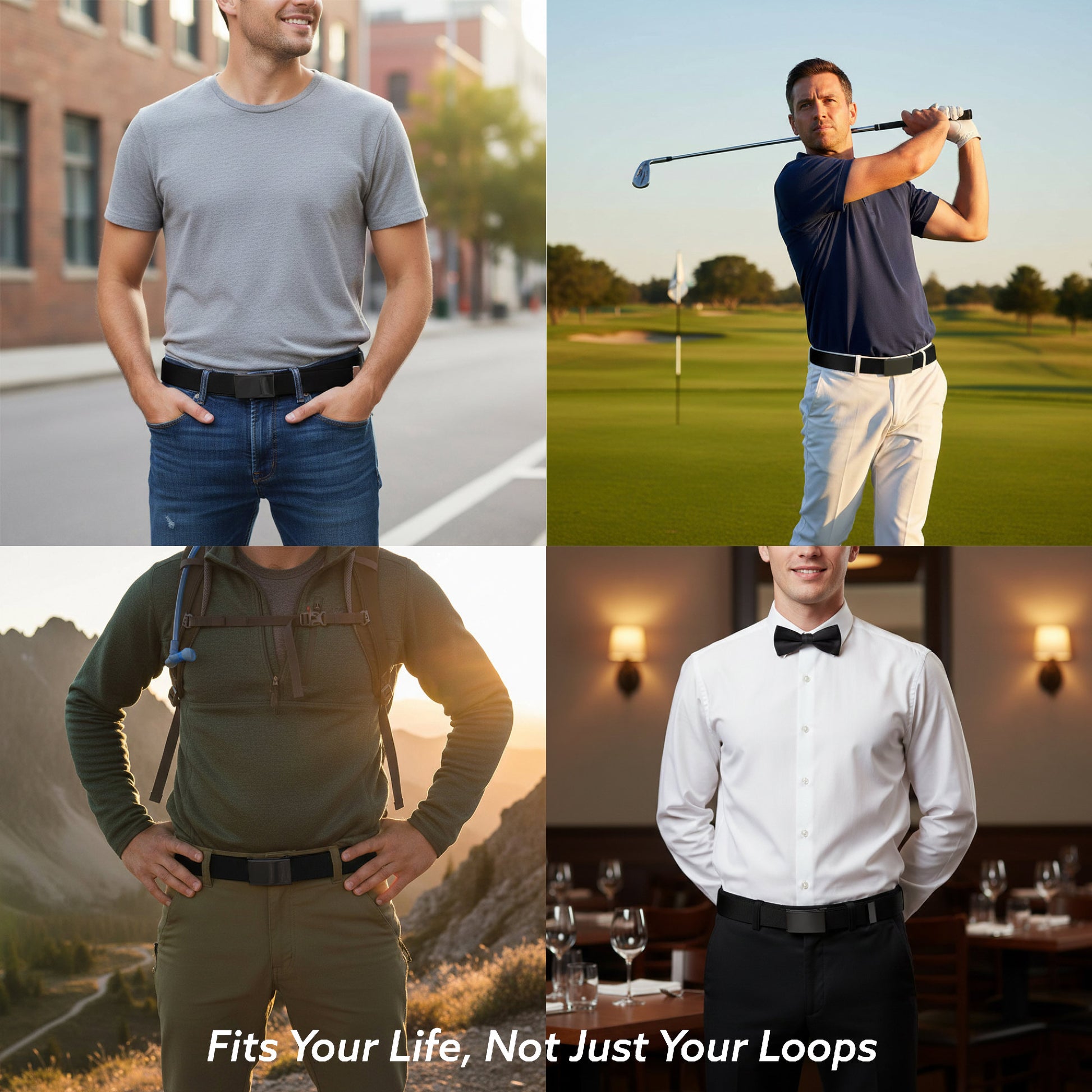 Web Belt Blank Black Buckle - Beetlejuice Graveyard Gargoyle Pose Black Webbing Web Belts Beetlejuice