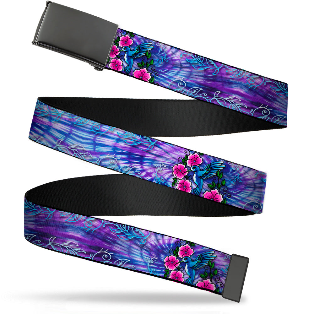 Web Belt Blank Black Buckle - Tattoo Johnny-Hummingbird Webbing