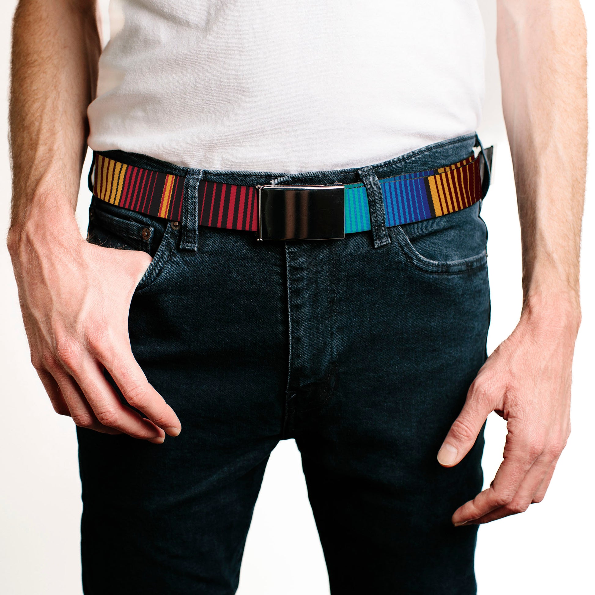 Web Belt Blank Black Buckle - California Flag Bear Weathered White Webbing Web Belts Buckle-Down   
