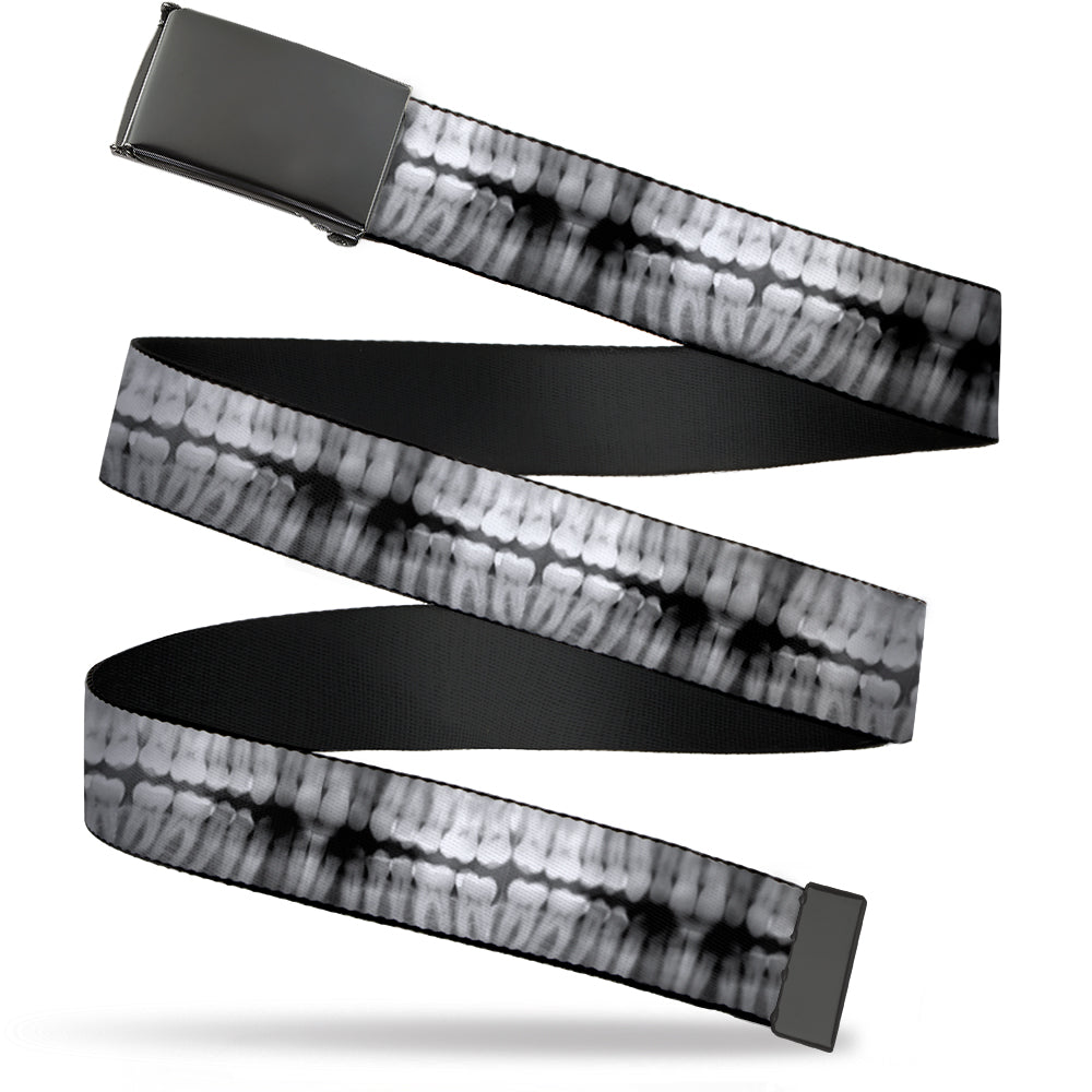 Web Belt Blank Black Buckle - Dental X-Rays Black/White Webbing Web Belts Buckle-Down   