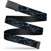 Web Belt Clasp Buckle - Marble Black/Baby Blue Webbing Web Belts Buckle-Down   