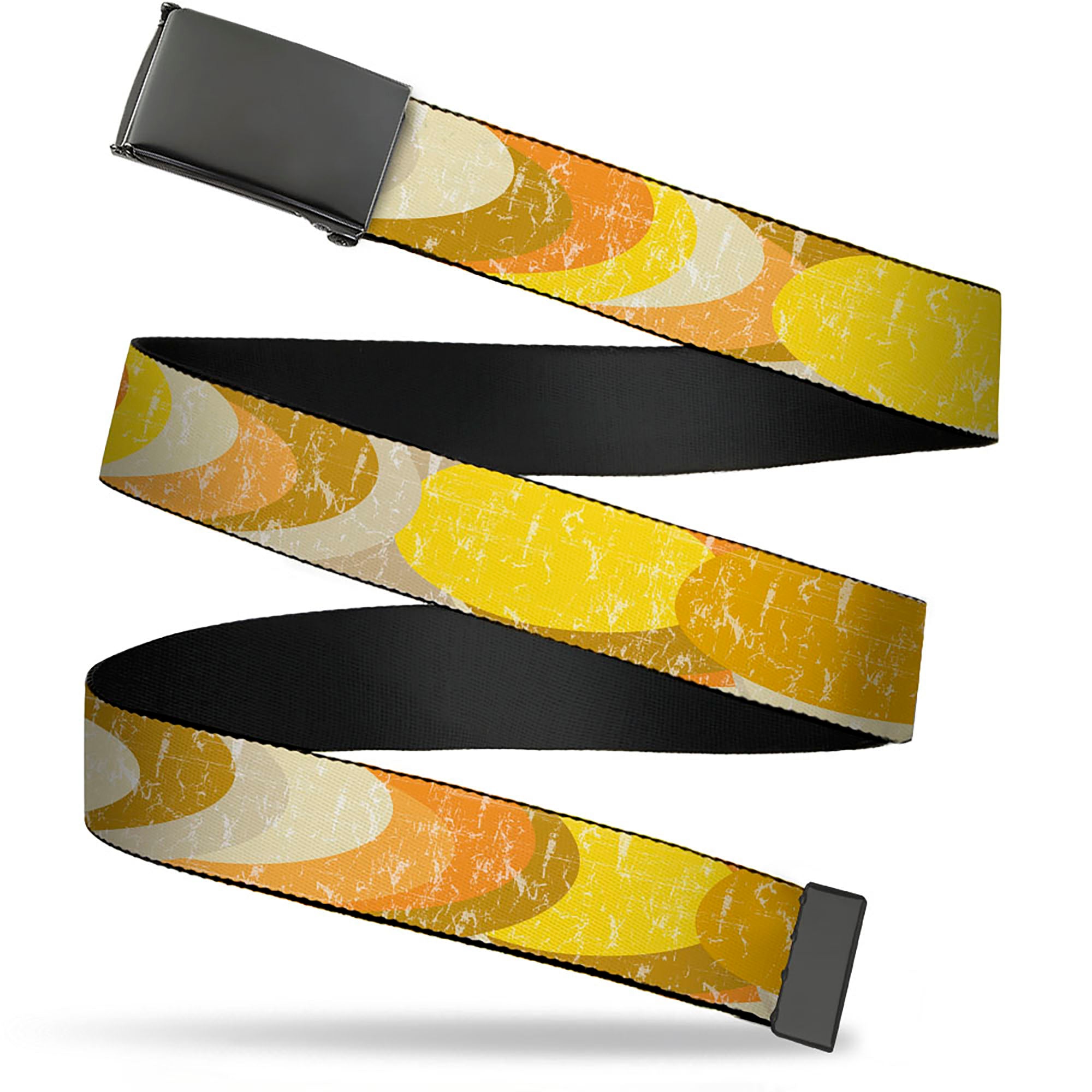 Web Belt Blank Black Buckle - Spots Stacked Weathered Yellows/Browns Webbing Web Belts Buckle-Down   