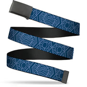 Web Belt Blank Black Buckle - Avatar Last Airbender Water Element Symbol Blues Webbing Web Belts Avatar The Last Airbender