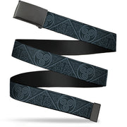 Web Belt Blank Black Buckle - Avatar Last Airbender Air Element Symbol Blues Webbing Web Belts Avatar The Last Airbender