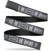 Black Buckle Web Belt - Batman Utility Belt Grays Webbing Web Belts DC Comics   