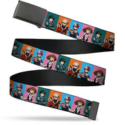 Web Belt Blank Black Buckle - My Hero Academia Character Hand Up Pose Blocks Multi Color Webbing Web Belts My Hero Academia