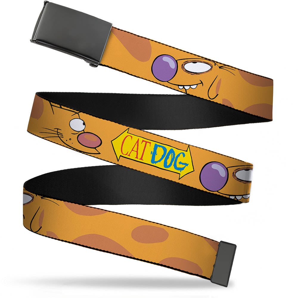 Black Buckle Web Belt - CatDog Stretch/CATDOG Logo Webbing Web Belts CatDog