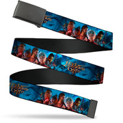 Web Belt Blank Black Buckle - BALDUR'S GATE III Group Pose Scenes and Title Logo Grays Webbing Web Belts Baldur's Gate III