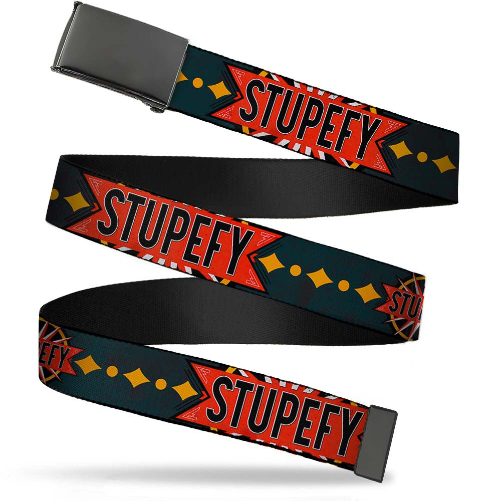 Black Buckle Web Belt - STUPEFY Sunburst Charcoal/Black/Gold/Red/White Webbing Web Belts Fantastic Beasts and Where to Find Them