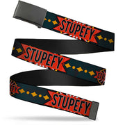 Black Buckle Web Belt - STUPEFY Sunburst Charcoal/Black/Gold/Red/White Webbing Web Belts Fantastic Beasts and Where to Find Them