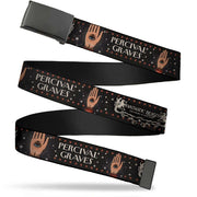 Black Buckle Web Belt - FANTASTIC BEASTS PERCIVAL GRAVES/Eye in Hand Icon Charcoal/Red/White Webbing Web Belts Fantastic Beasts and Where to Find Them