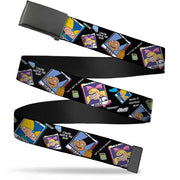 Black Buckle Web Belt - Hey Arnold Class Pix/Quotes ARNOLD/GERALD/HELGA Webbing Web Belts Hey Arnold