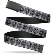 Web Belt Blank Black Buckle - Skelanimals Diego Jack Kits Portraits Gray/Black Webbing Web Belts Skelanimals