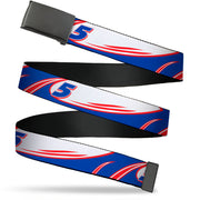 Web Belt Blank Black Buckle - Kyle Larson #5 Car Scheme White/Blue/Red Webbing Web Belts Hendrick Motorsports