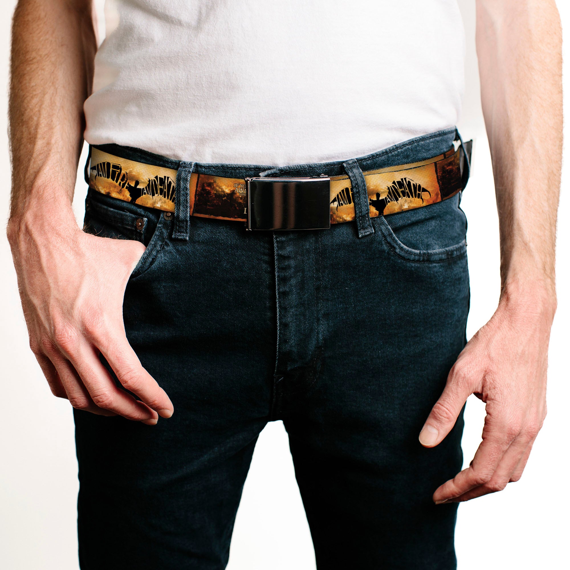 Web Belt Blank Black Buckle - The Hobbit The Desolation of Smaug Quote Blocks Webbing Web Belts The Hobbit